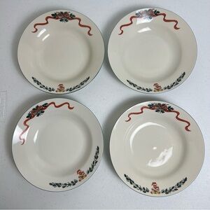 Set of 4 VTG Newcor Origins Salad Soup Bowl 126 Christmas Morning 1994